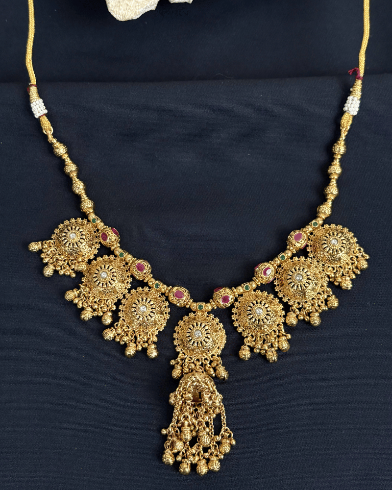 Suryalekha Golden Royal Necklace