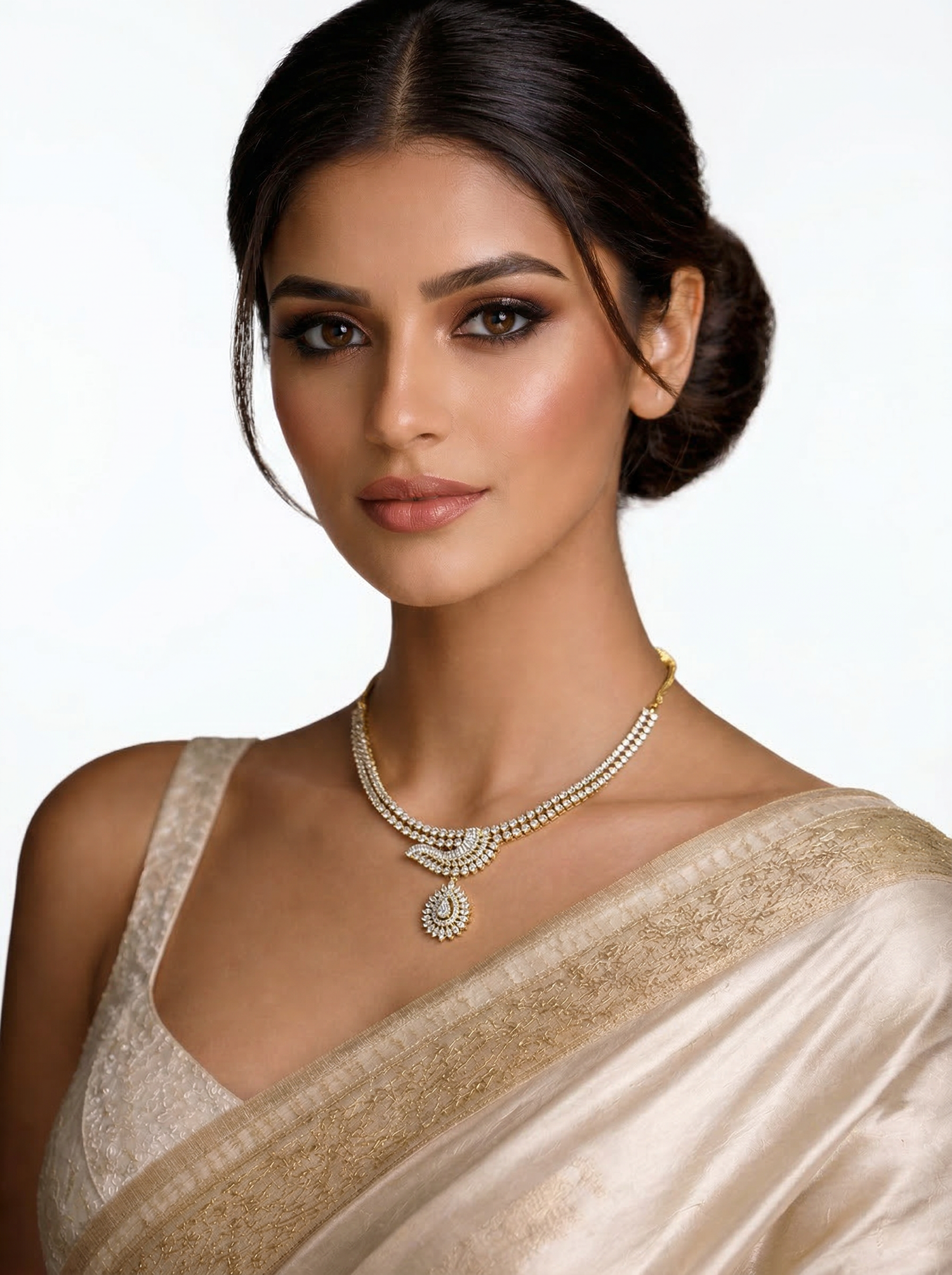 Celestara Feather Diamond Necklace