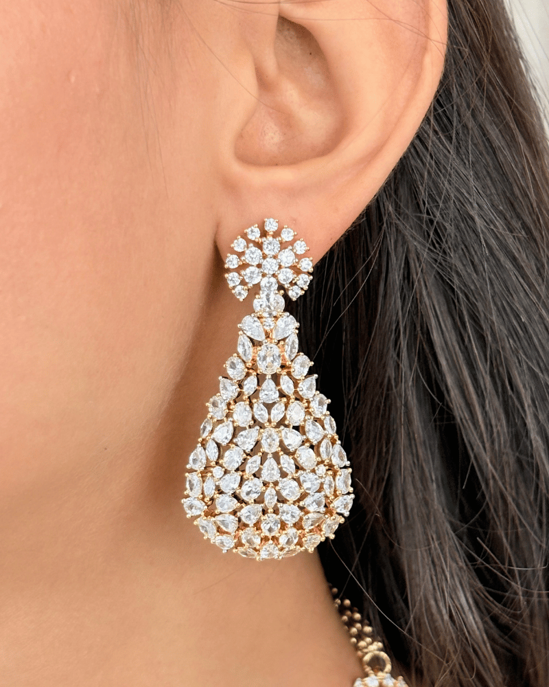Zelphira Diamond Necklace | 18K Gold Plating