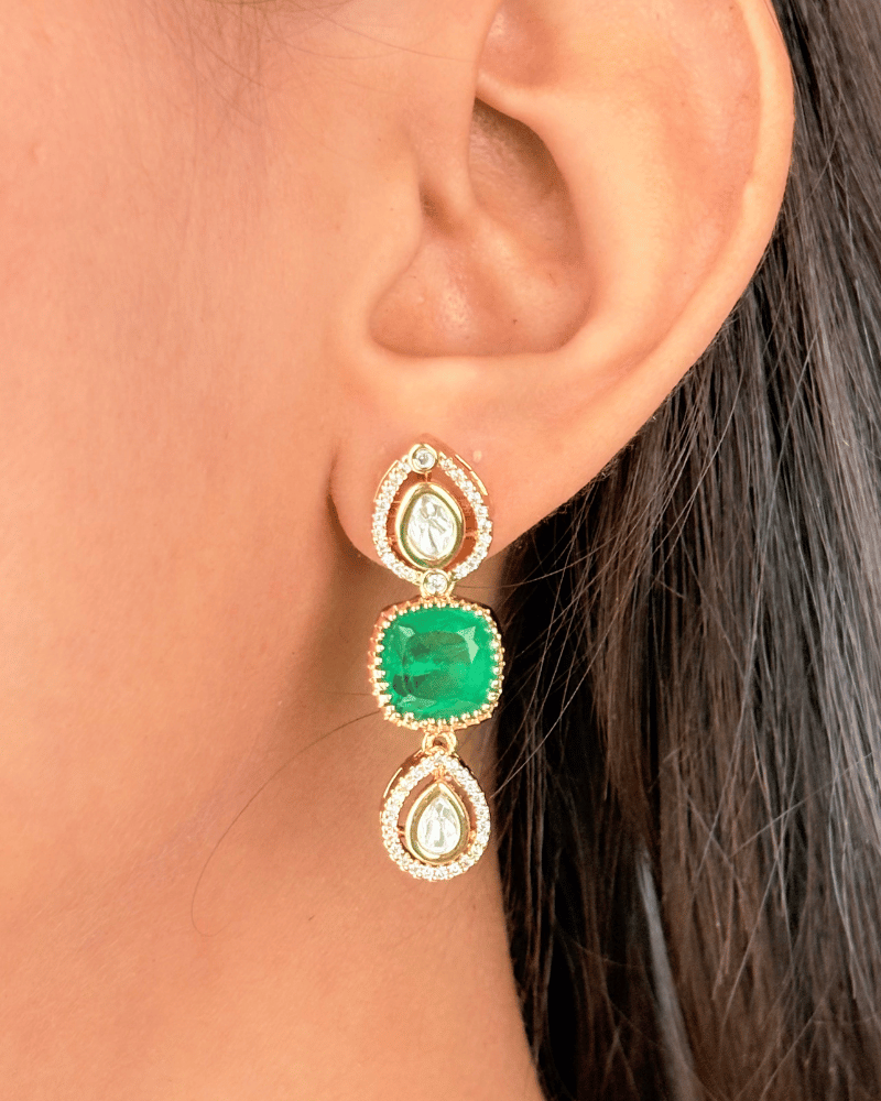 Mrigaya Emerald Polki Necklace