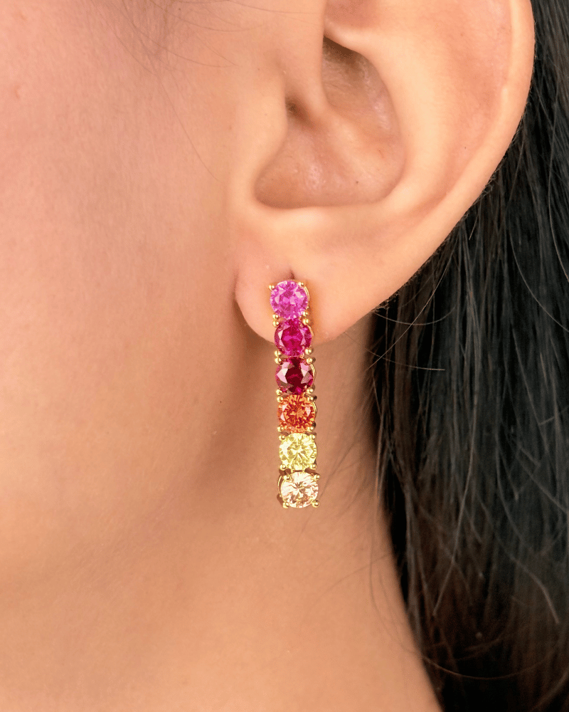 Navrasa Multi Color Diamond Necklace | Rhodium Plating