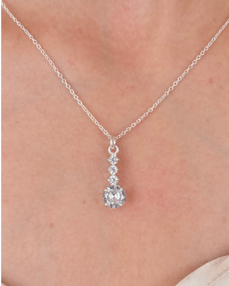 Gradelle Solitaire Pendant Set | With Chain | 92.5 Silver Jewellery