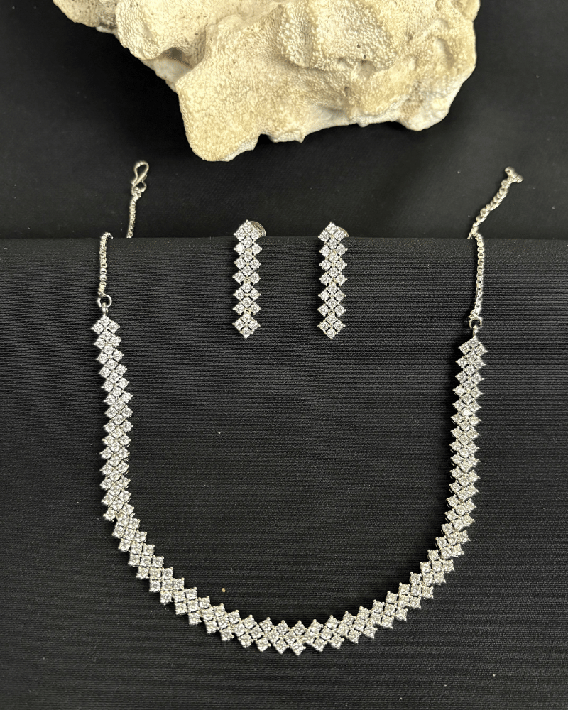 Silver Starlace Diamond Necklace