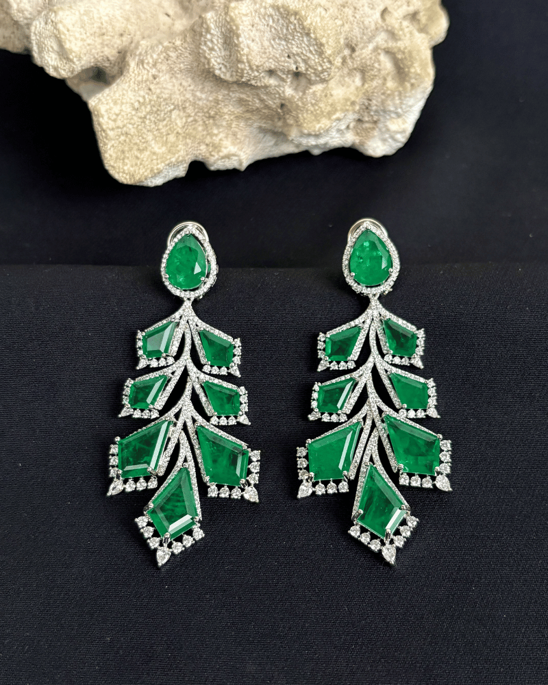 Emerald Frozen Danglers
