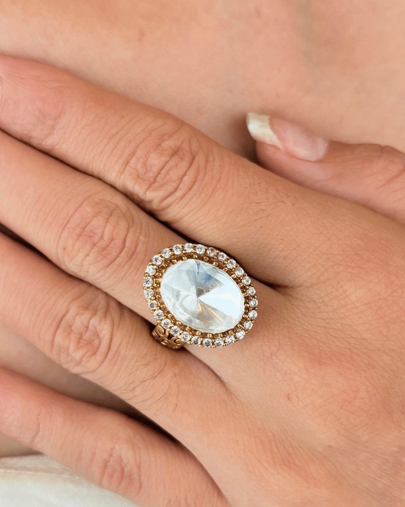 Elegant Polki Ring | Adjustable