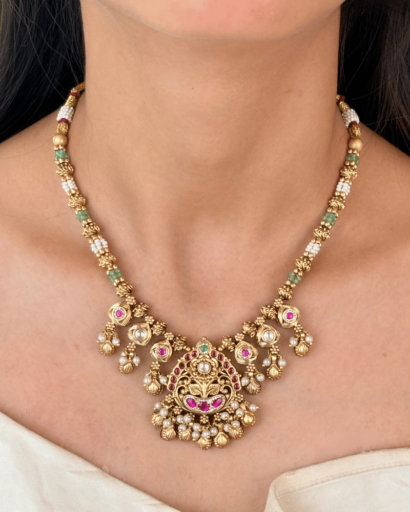 Vasanti Golden Rajwada Necklace