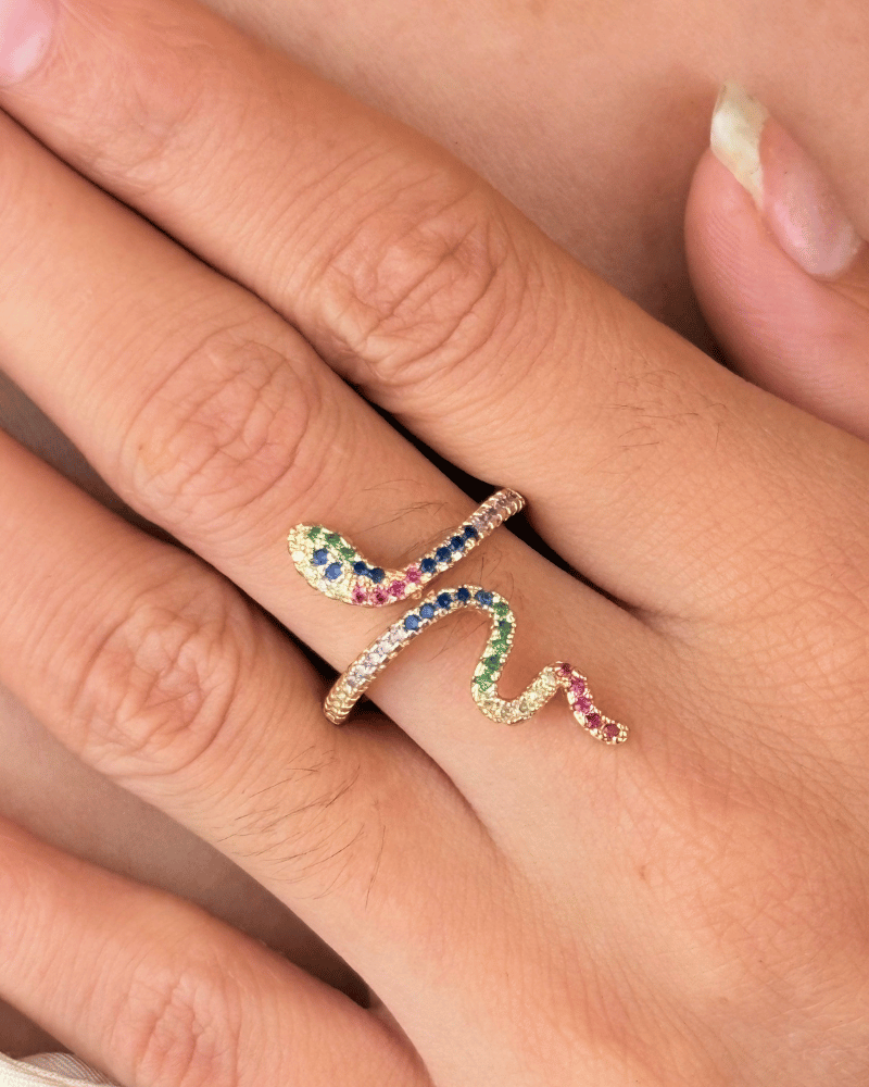The Mystic Serpent Multi Color Ring | Adjustable