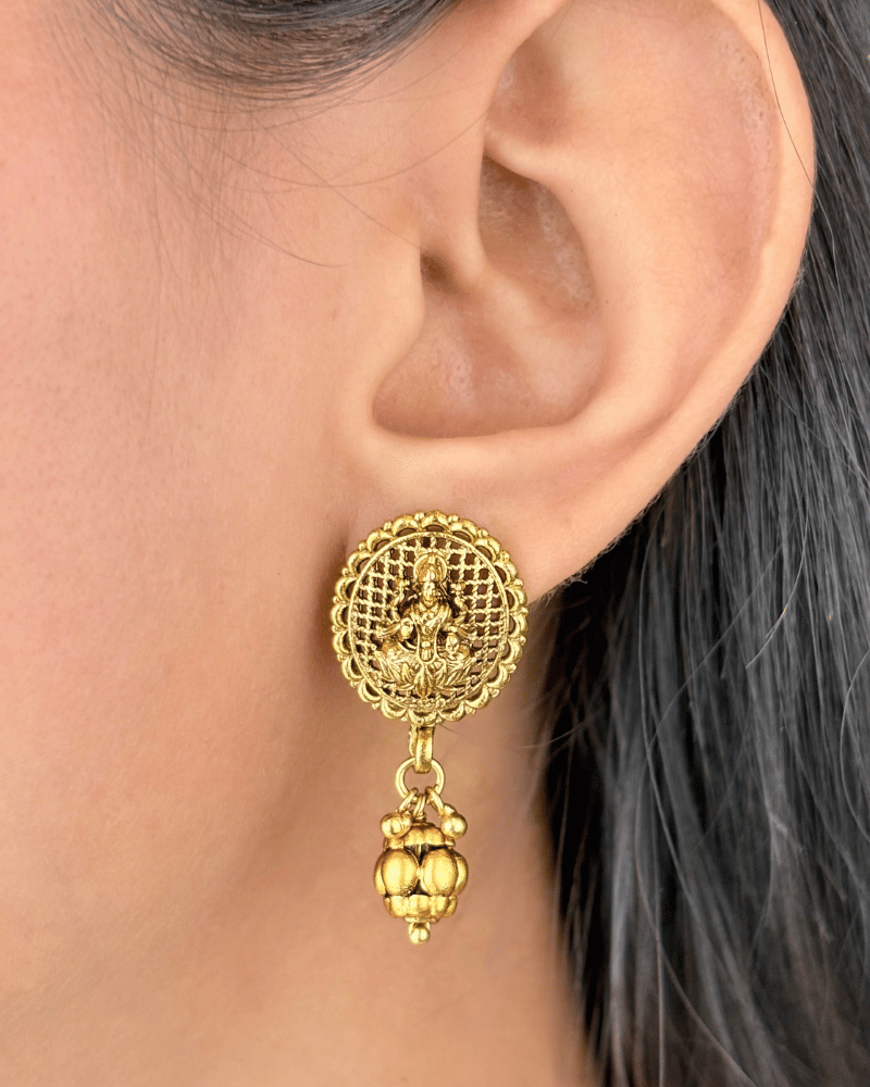 Golden Laxmi Pendant Set
