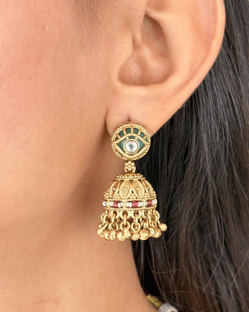 Abeerika Golden Rajwada Necklace
