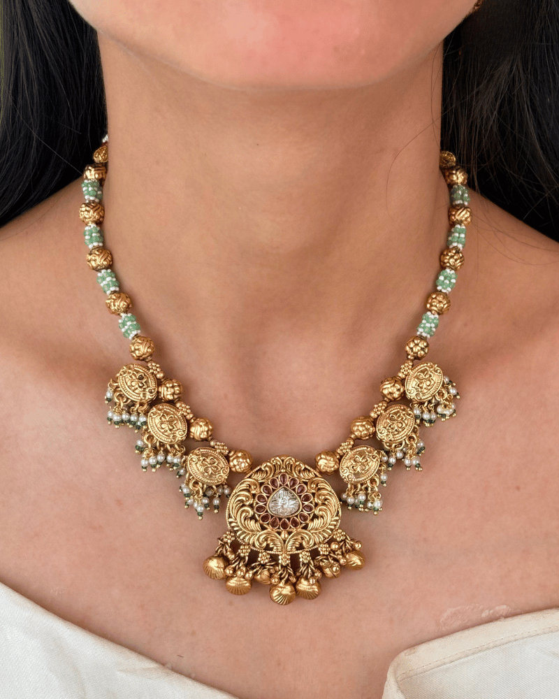 Vasudha Golden Heritage Necklace