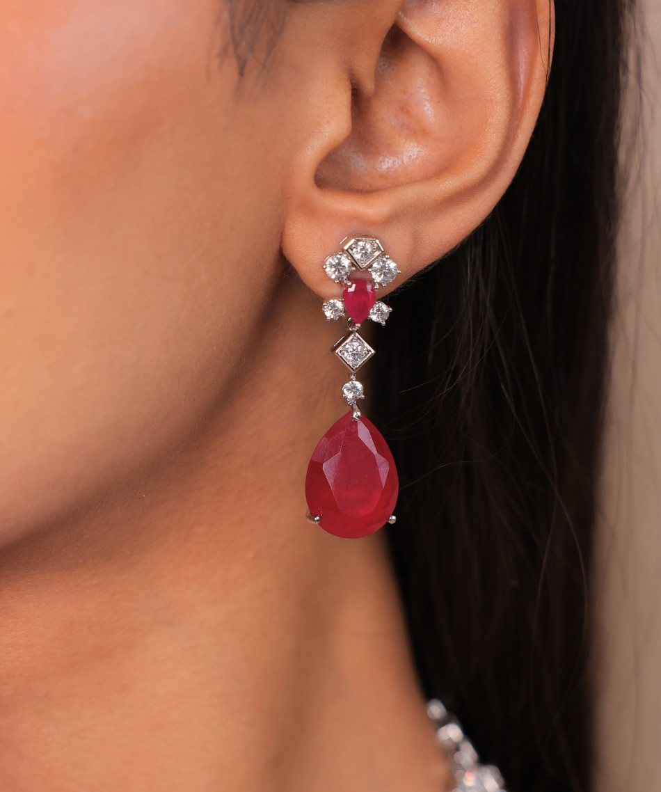 Ruby Ki Rani Diamond Haar | Rhodium Plating