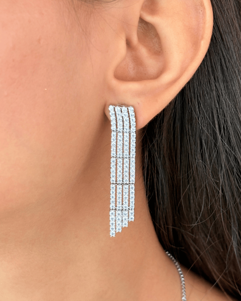 Classic Diamond Necklace | Silver Plating