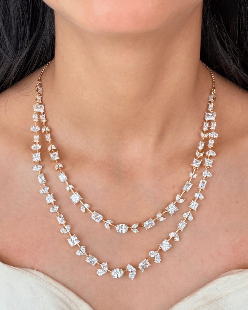 Cristina Double Layer Diamond Necklace
