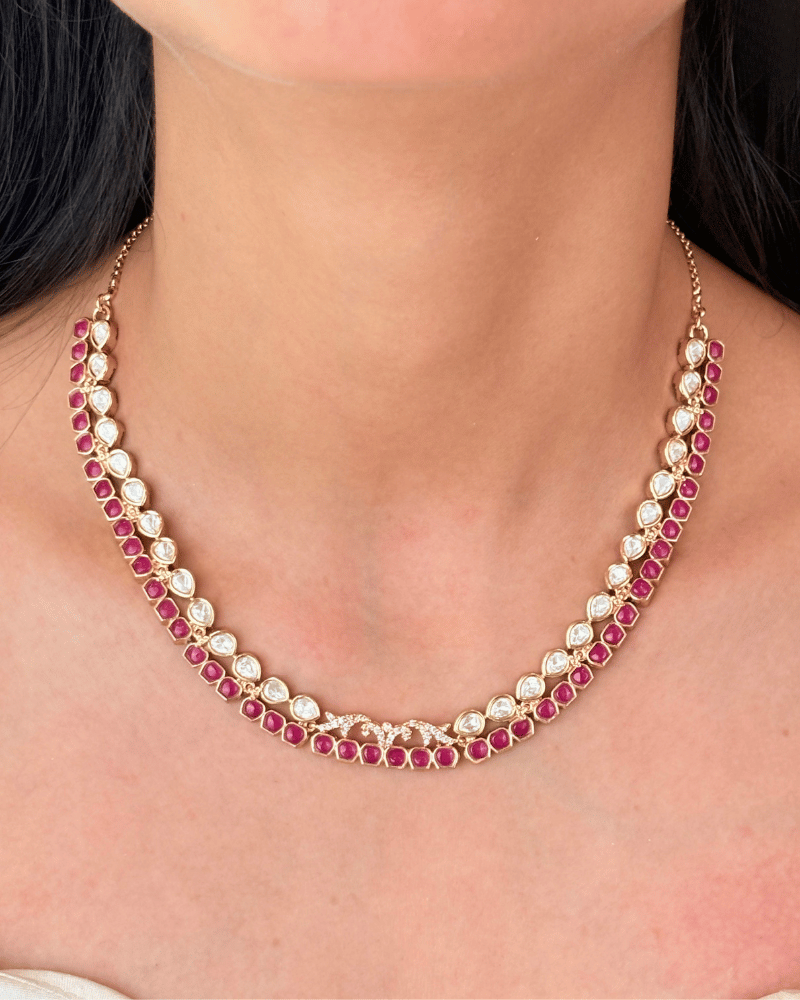 Ruby Raas Polki Necklace
