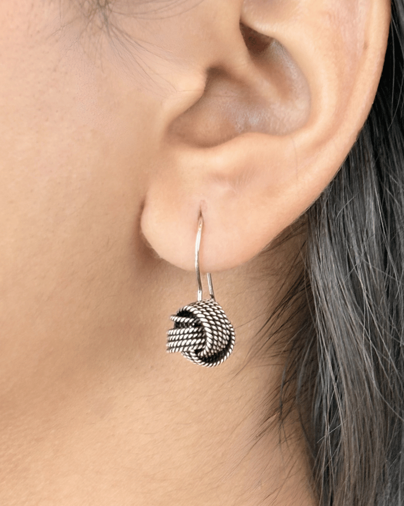 Knot of Grace Earrings | 92.5 Silver Jewellery