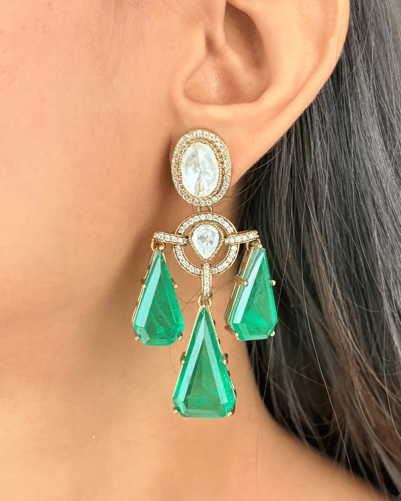 Victorian Polki Doublet Danglers