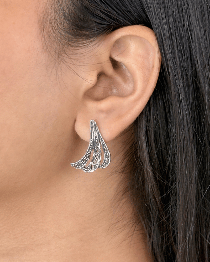 Arabella Fan Pendant Set | Without Chain | 92.5 Silver Jewellery