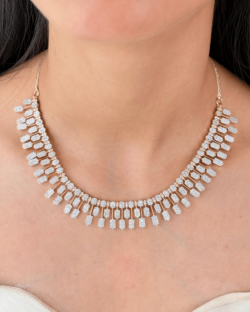 Majestic Grid Diamond Necklace