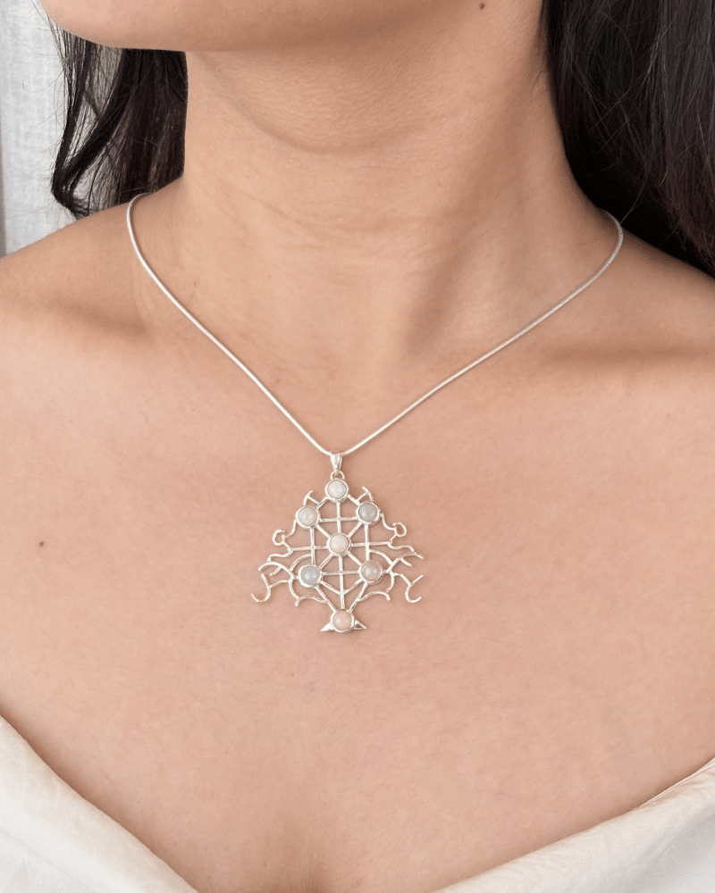 Mystic Moonstone Pendant | Without Chain | 92.5 Silver Jewellery