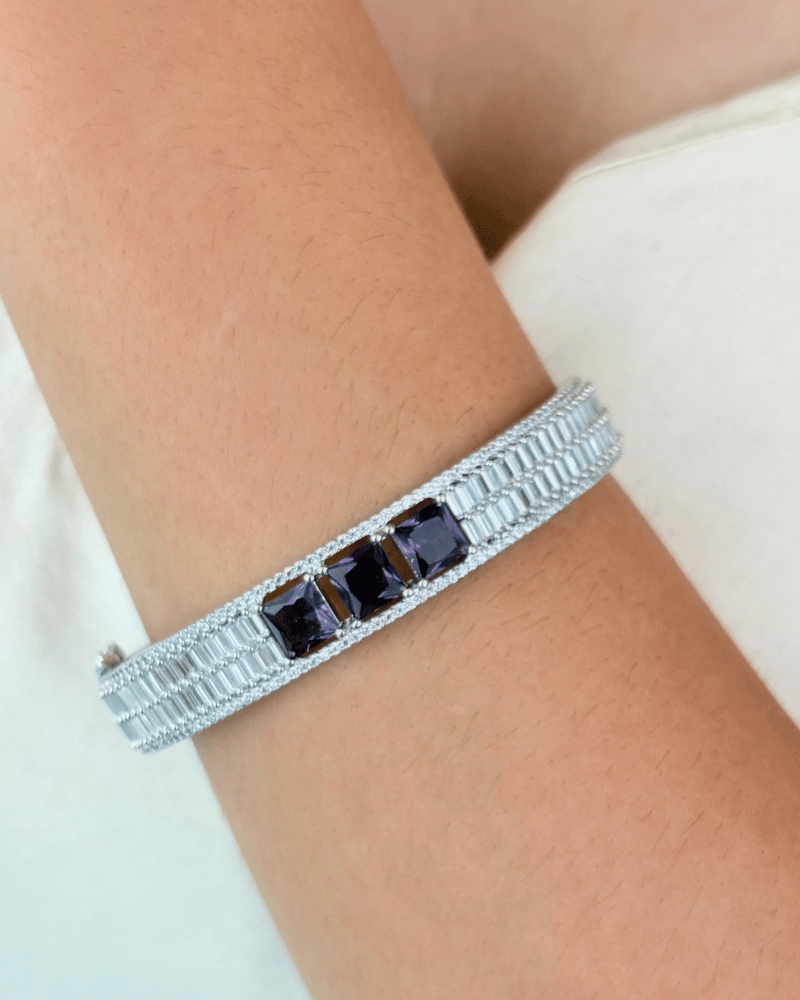 Trio Amethyst Diamond Bracelet | Openable