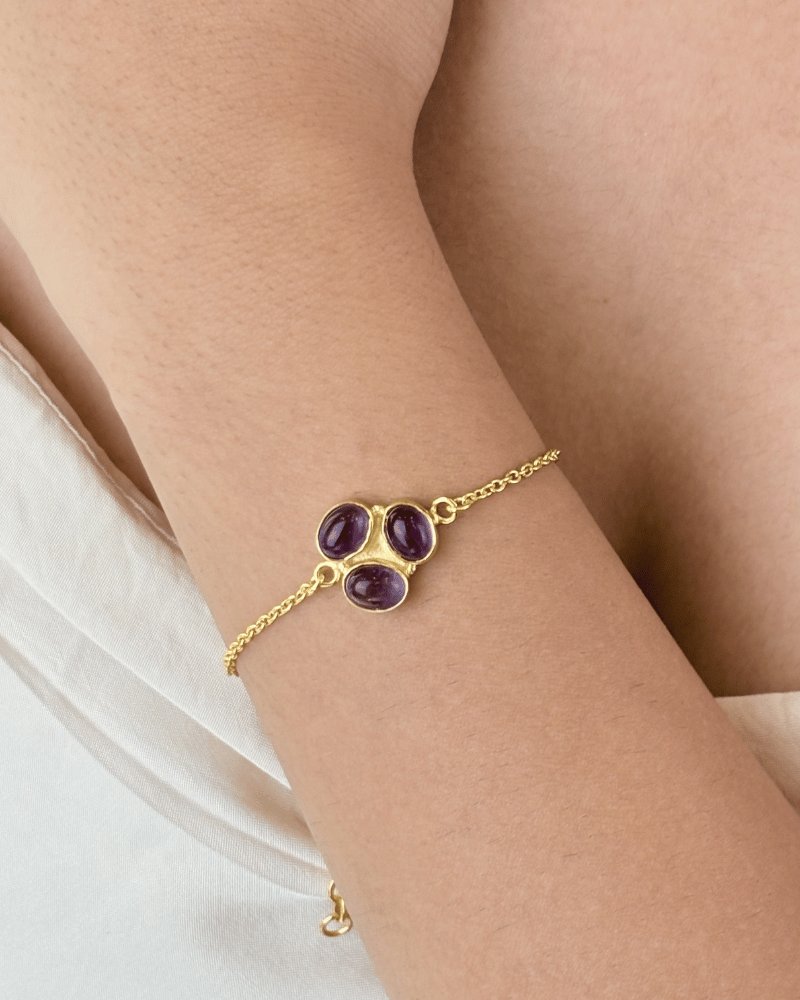 Sable Amethyst Bracelet | Openable | 92.5 Silver Jewellery