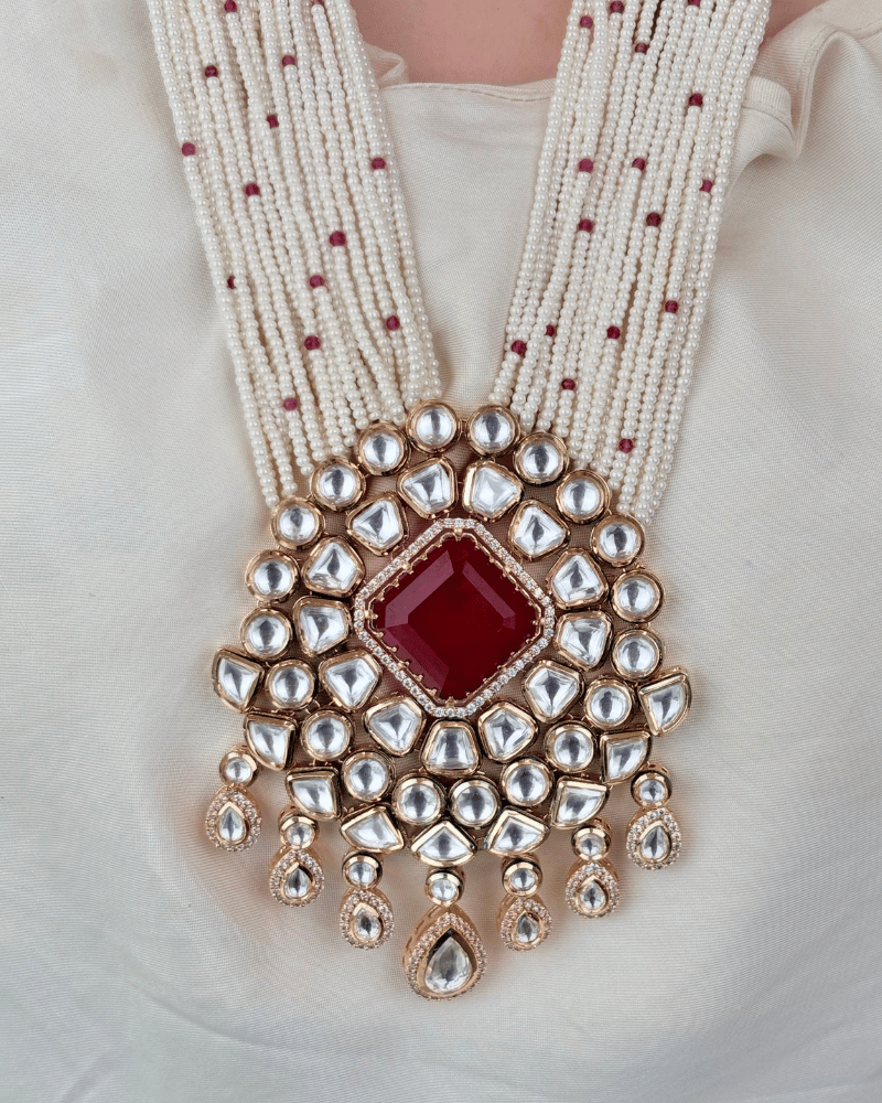 Taj-e-Ruby Kundan Rani Haar