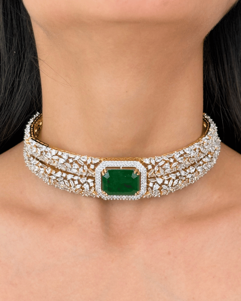 Amara Emerald Diamond Choker