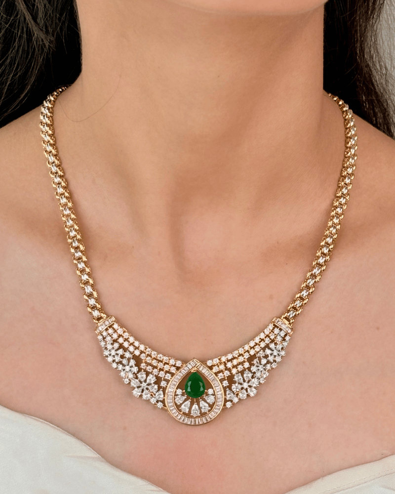 Elarin Emerald Diamond Mangalsutra