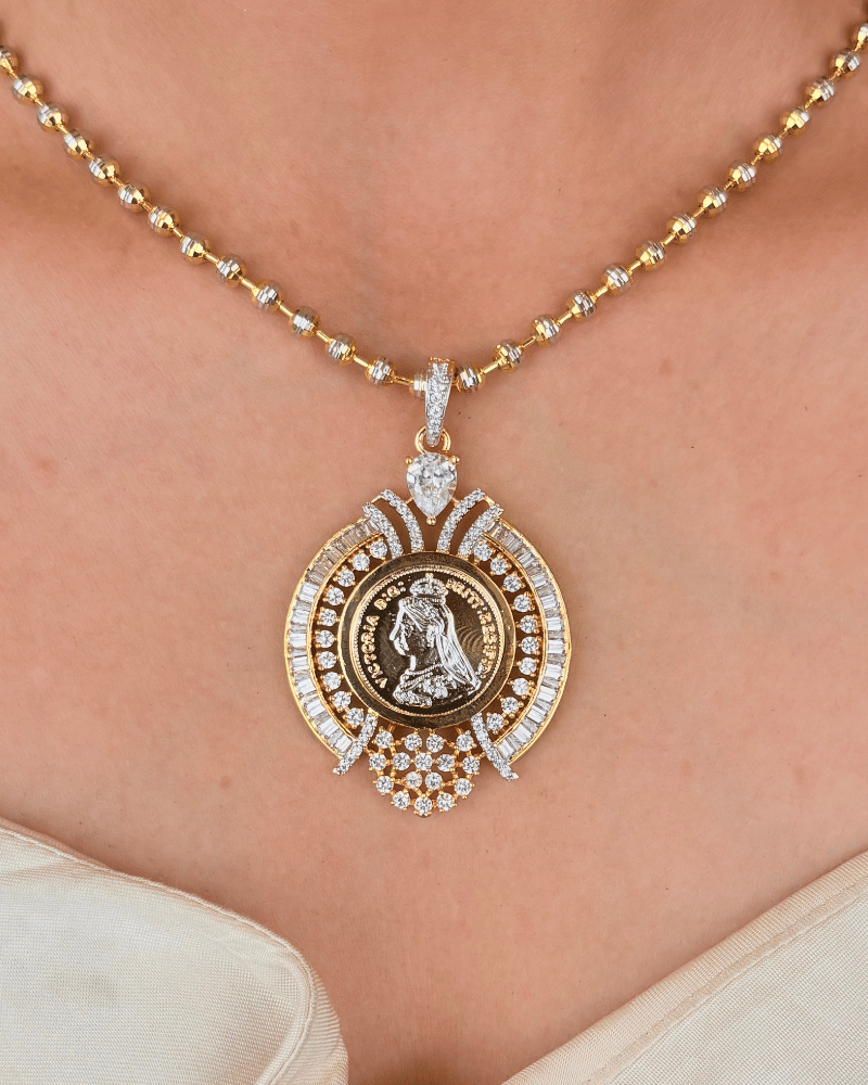 Dynasty Coin Diamond Pendant Set | Without Chain