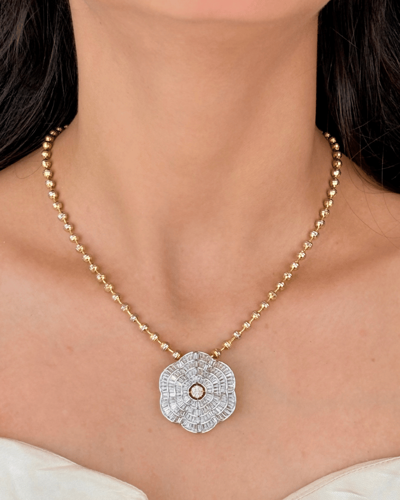 Rosaria Diamond Pendant Set