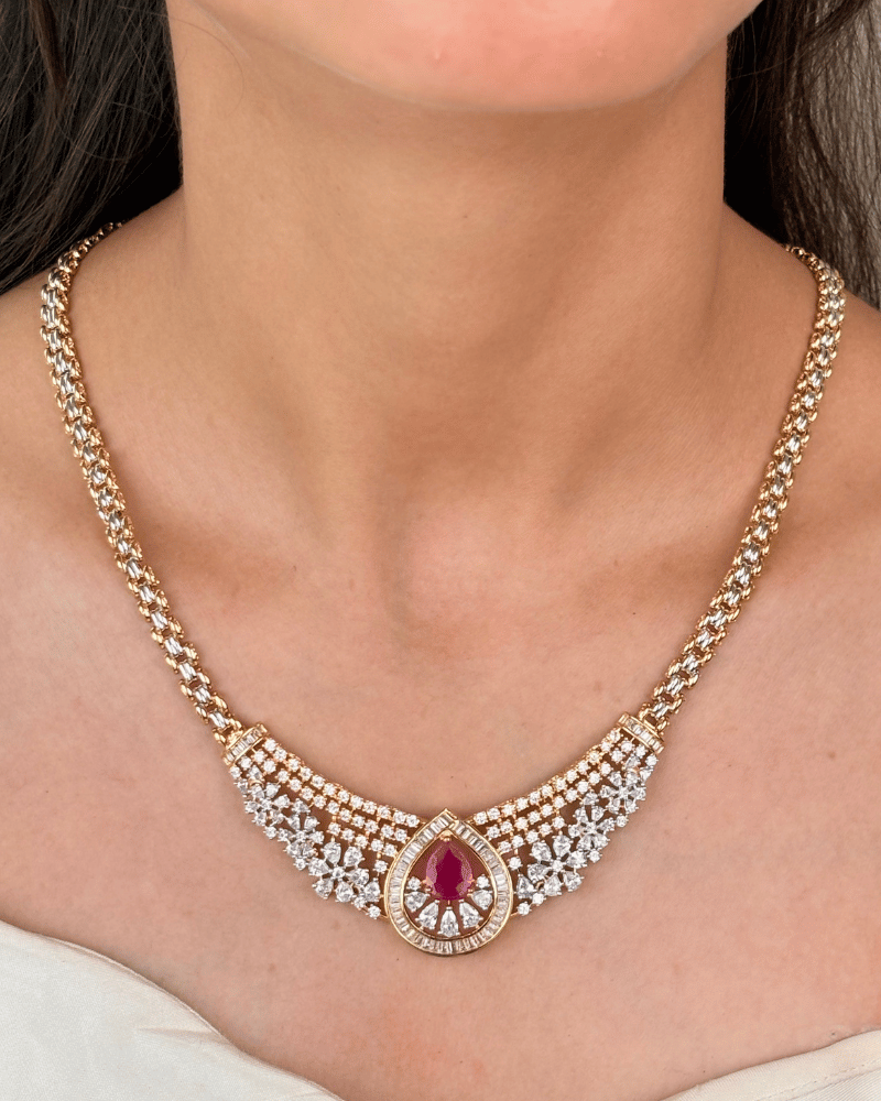Elarin Ruby Diamond Mangalsutra