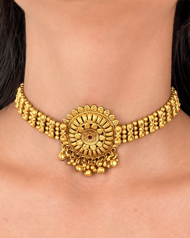 Golden Surya Choker