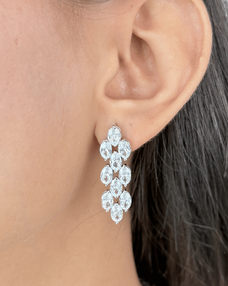 Noormala Royale Diamond Necklace | Rhodium Plating