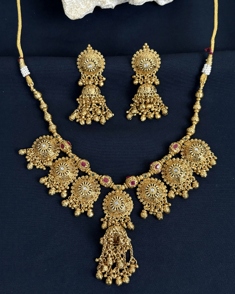 Suryalekha Golden Royal Necklace