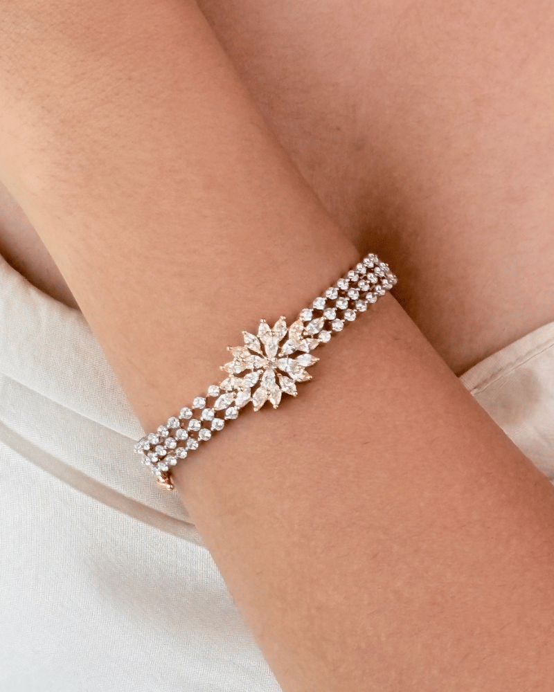 Sitara Bloom Diamond Bracelet | Openable