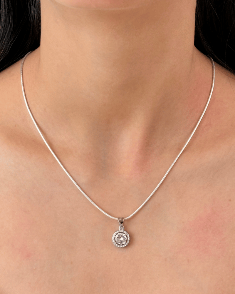Valerisse Solitaire Pendant Set | Without Chain | 92.5 Silver Jewellery