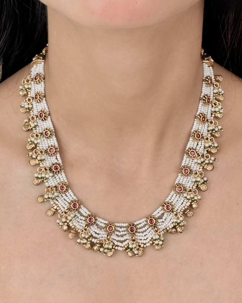 7 Lehri Moti Rajwada Necklace