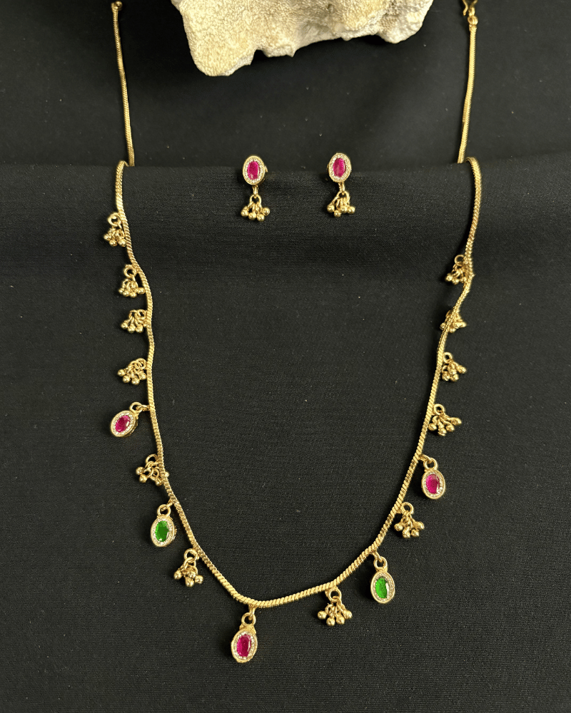 Gulnaar Navratna Charm Necklace