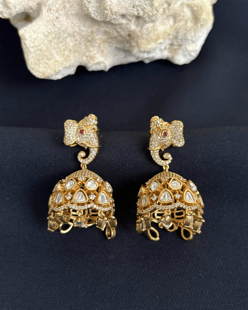Gajraaj Polki Jhumkis