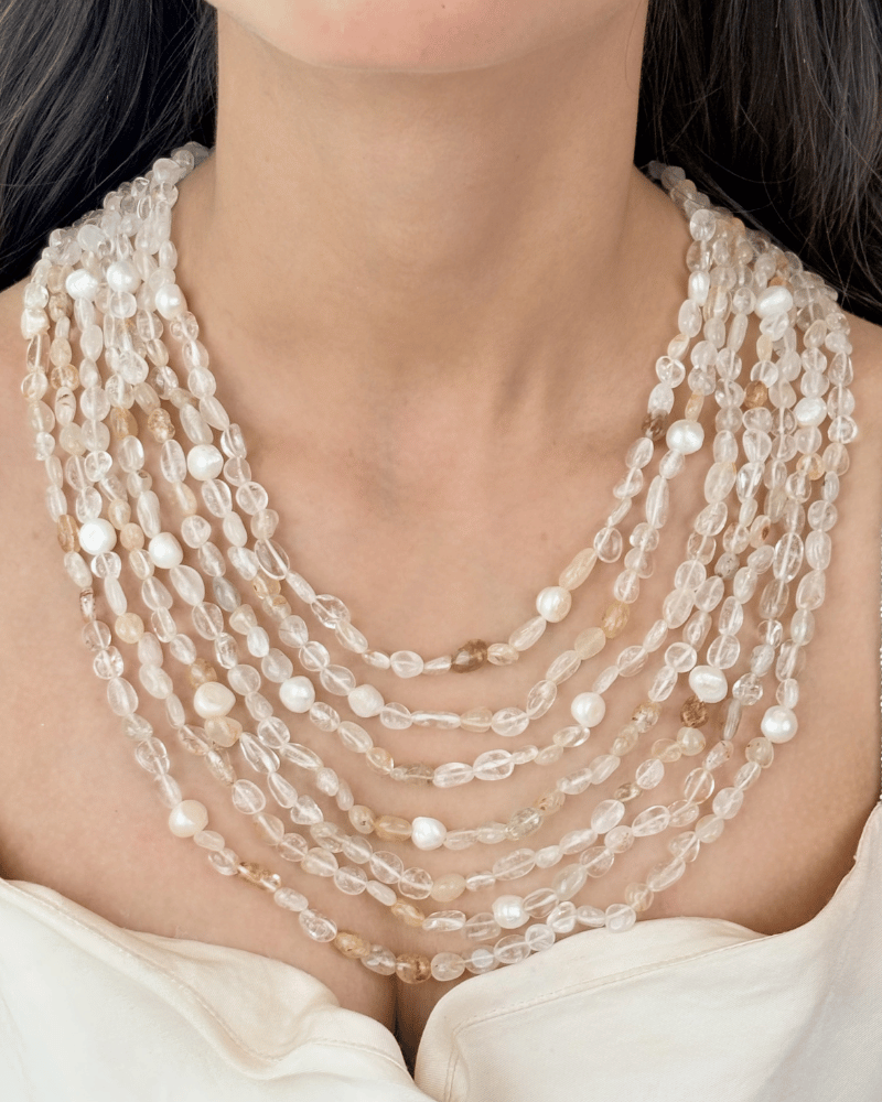 Seven Layer Pearl Mist Mala