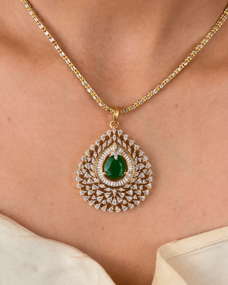 Emeralda Diamond Pendant Set | Without Chain