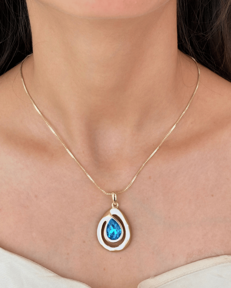 Aqua Regina Pendant Set | With Chain