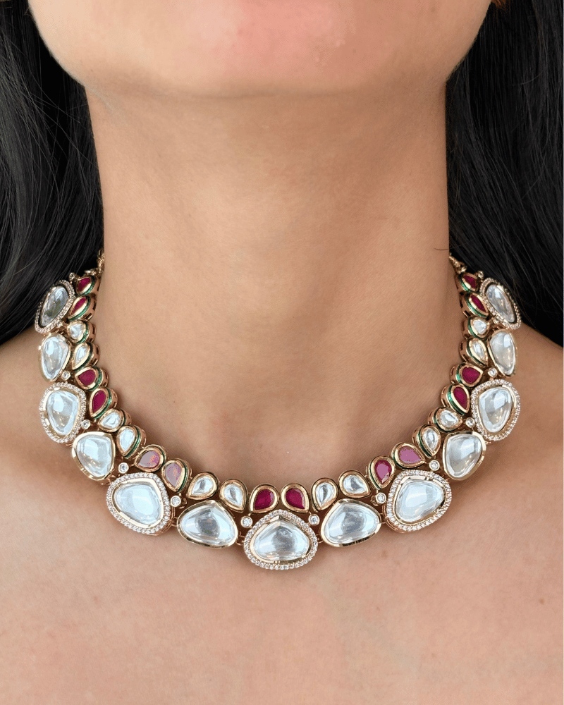 Rivanya Ruby Polki Necklace