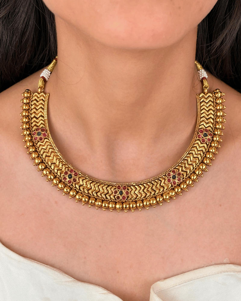 Hemangini Golden Necklace