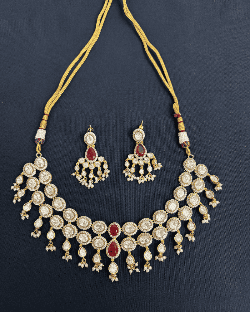 Rani Padmavati Moissanite Haar | Screw Back | 18K Gold Plating