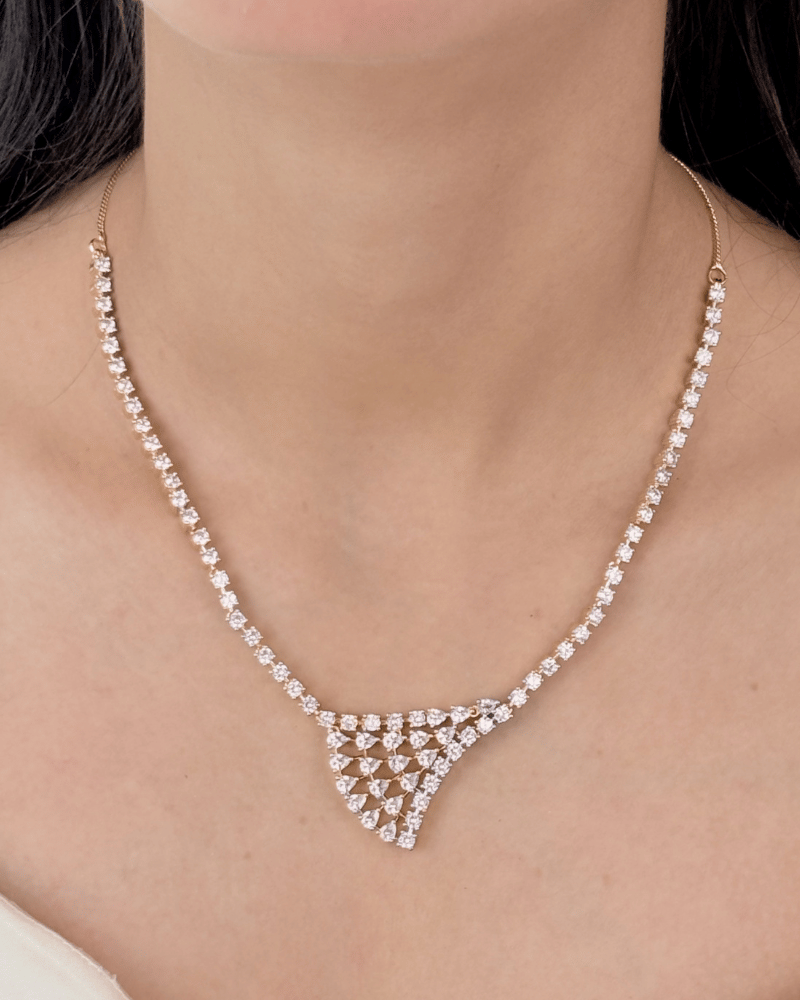 Infinity Diamond Drape Necklace