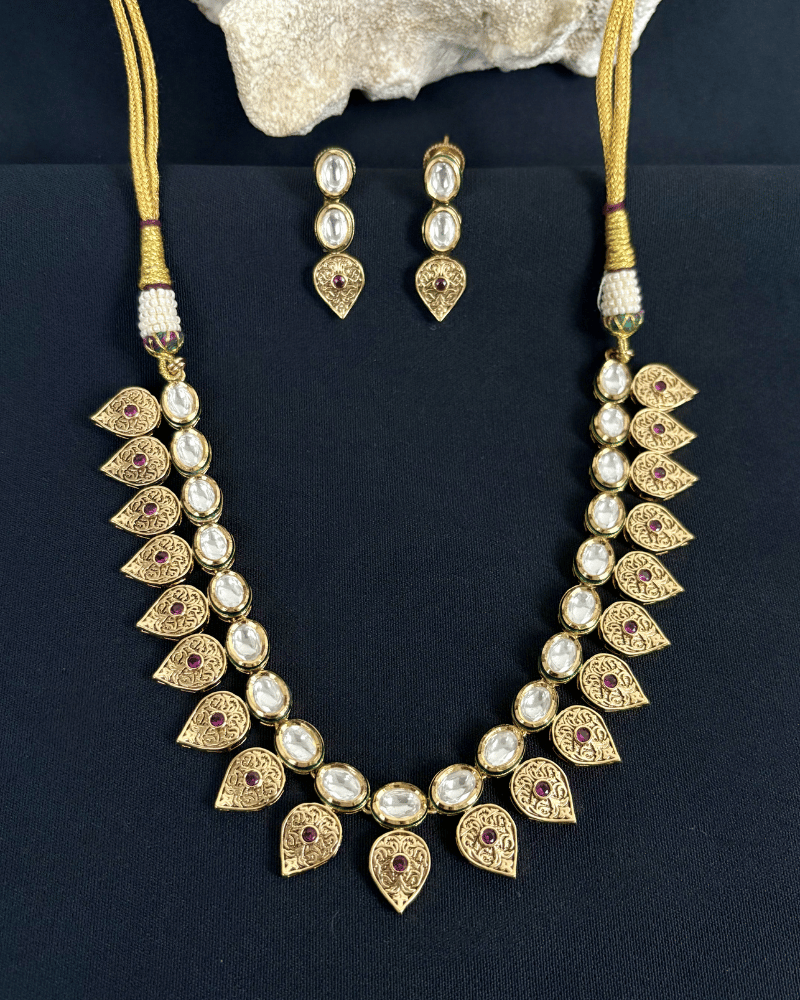 Srilekha Pankh Kundan Necklace | Mint Work