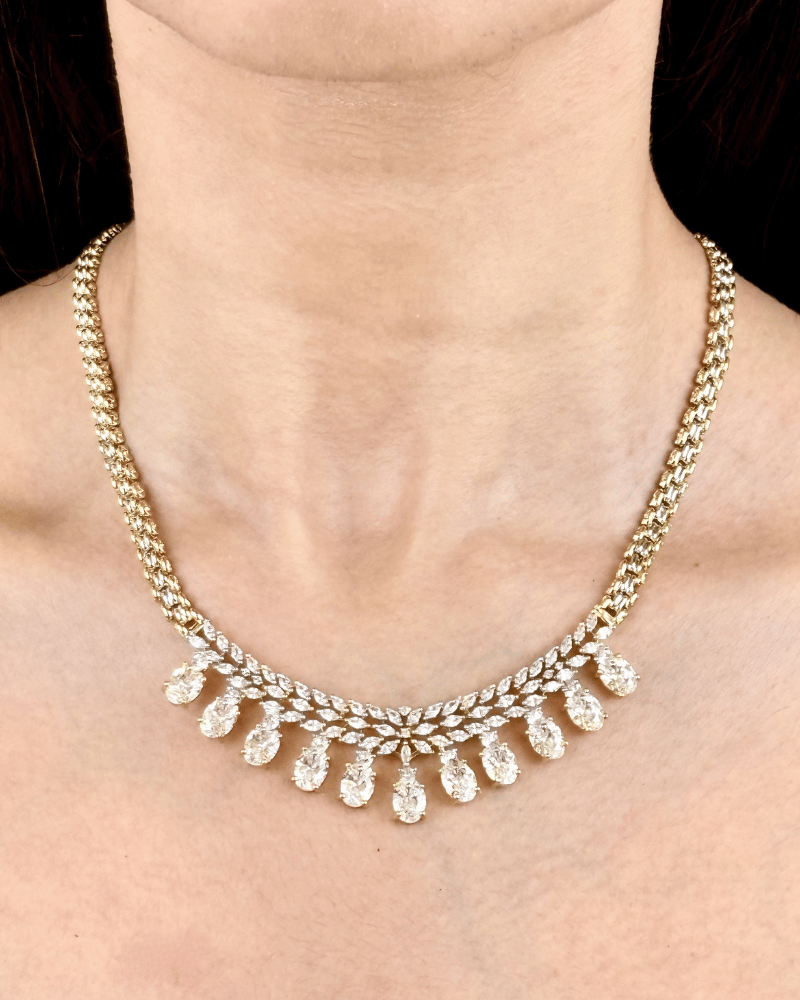 Falling Drop Diamond Mangalsutra With Chain