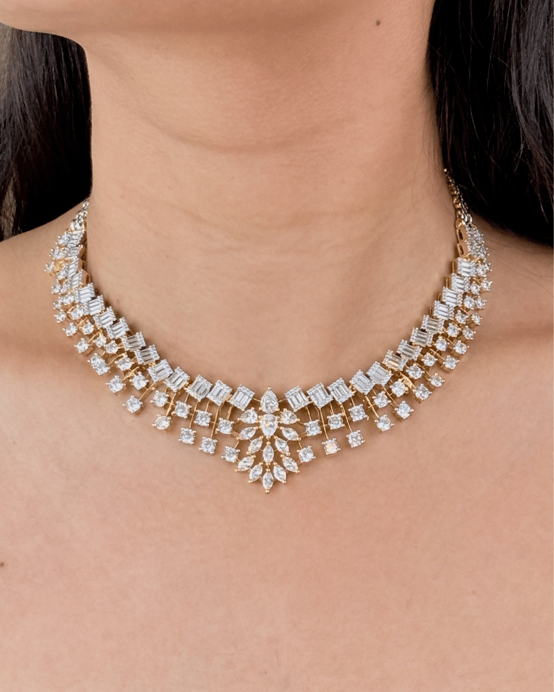 Crowned Star Diamond Necklace