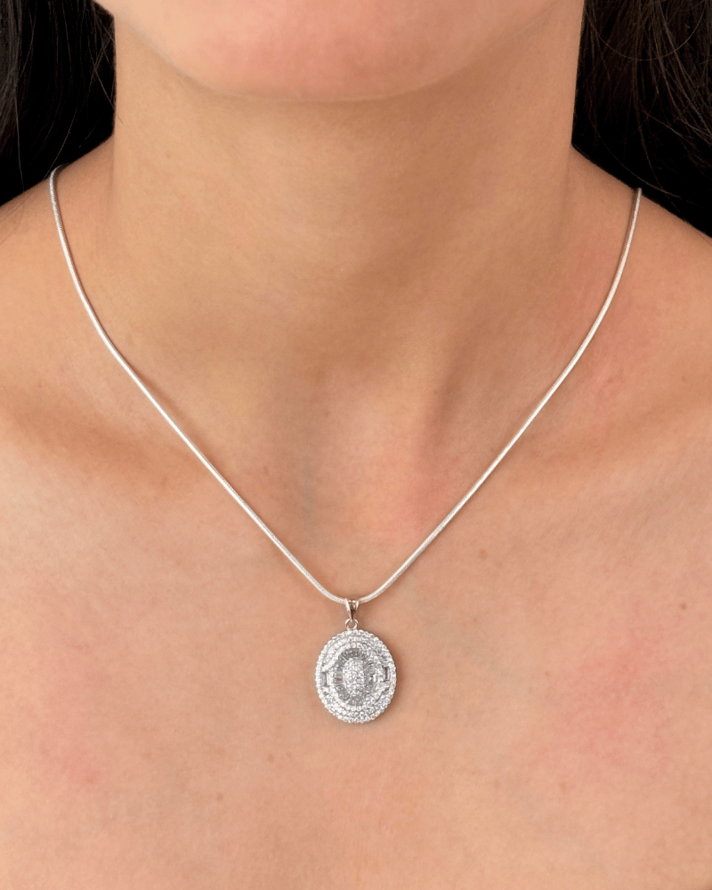Dennis Diamond Pendant Set | Without Chain | 92.5 Silver Jewellery